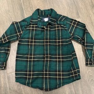 Green plaid button up